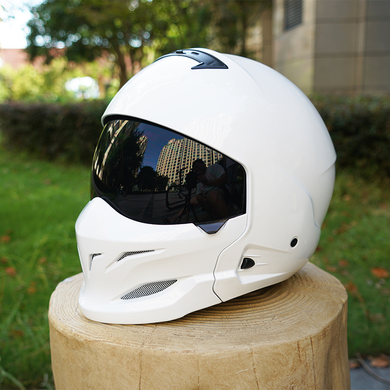 Xxl Motorcycle Gear - Scorpion Retro Motorcycle Helmet Removable Front
