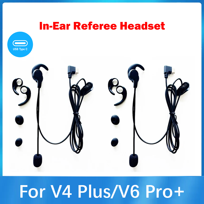 Intercom Headset Helmet - Type-C HIFI Soccer In-ear Referees Headphone