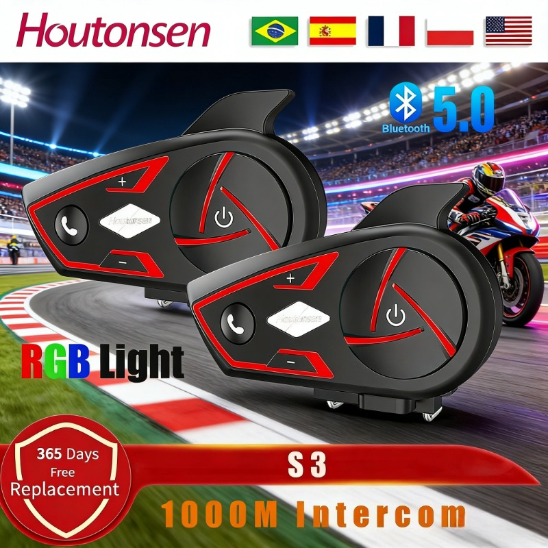 Houtonsen S3 Helmet Bluetooth  - Intercom Headset Helmet ulasan dan harga