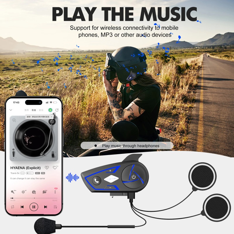 Houtonsen S3 Helmet Bluetooth  - Intercom Headset Helmet ulasan dan harga