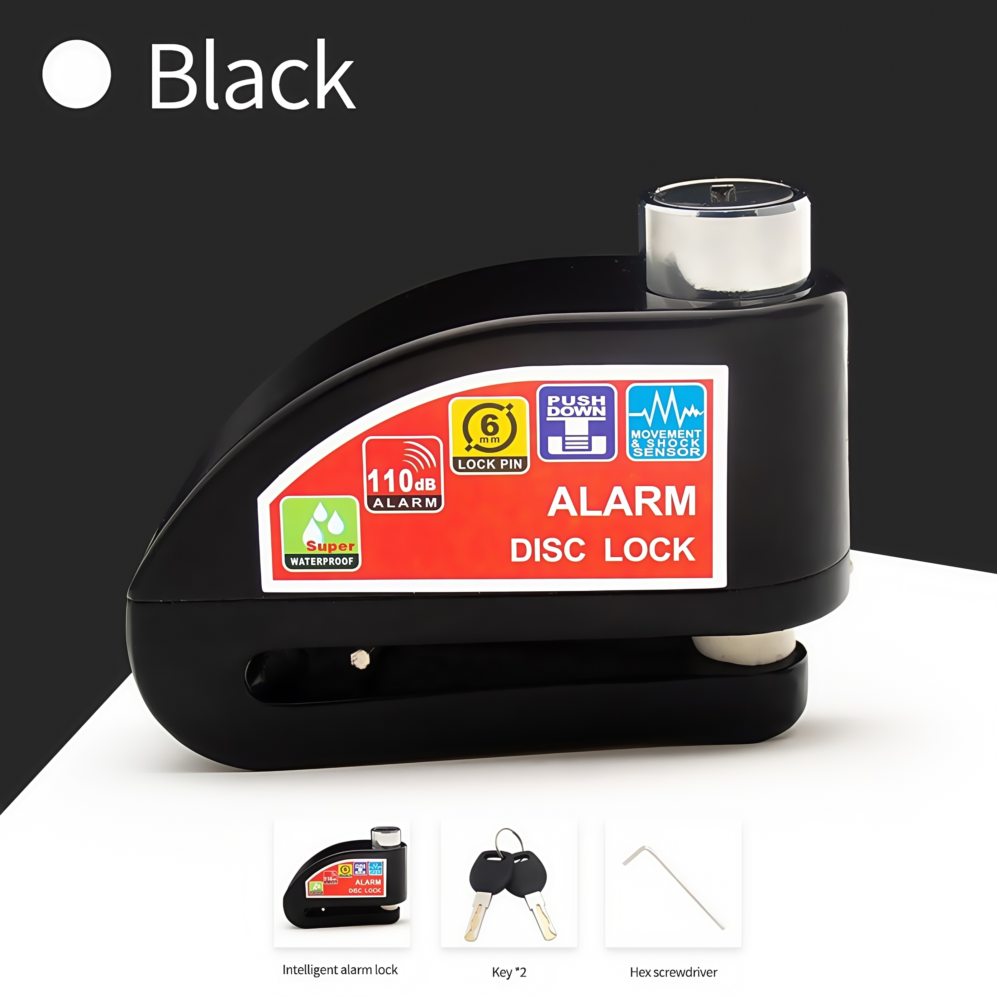 Waterproof Disc Brake Alarm Lo - Disc Lock Brake ulasan dan harga