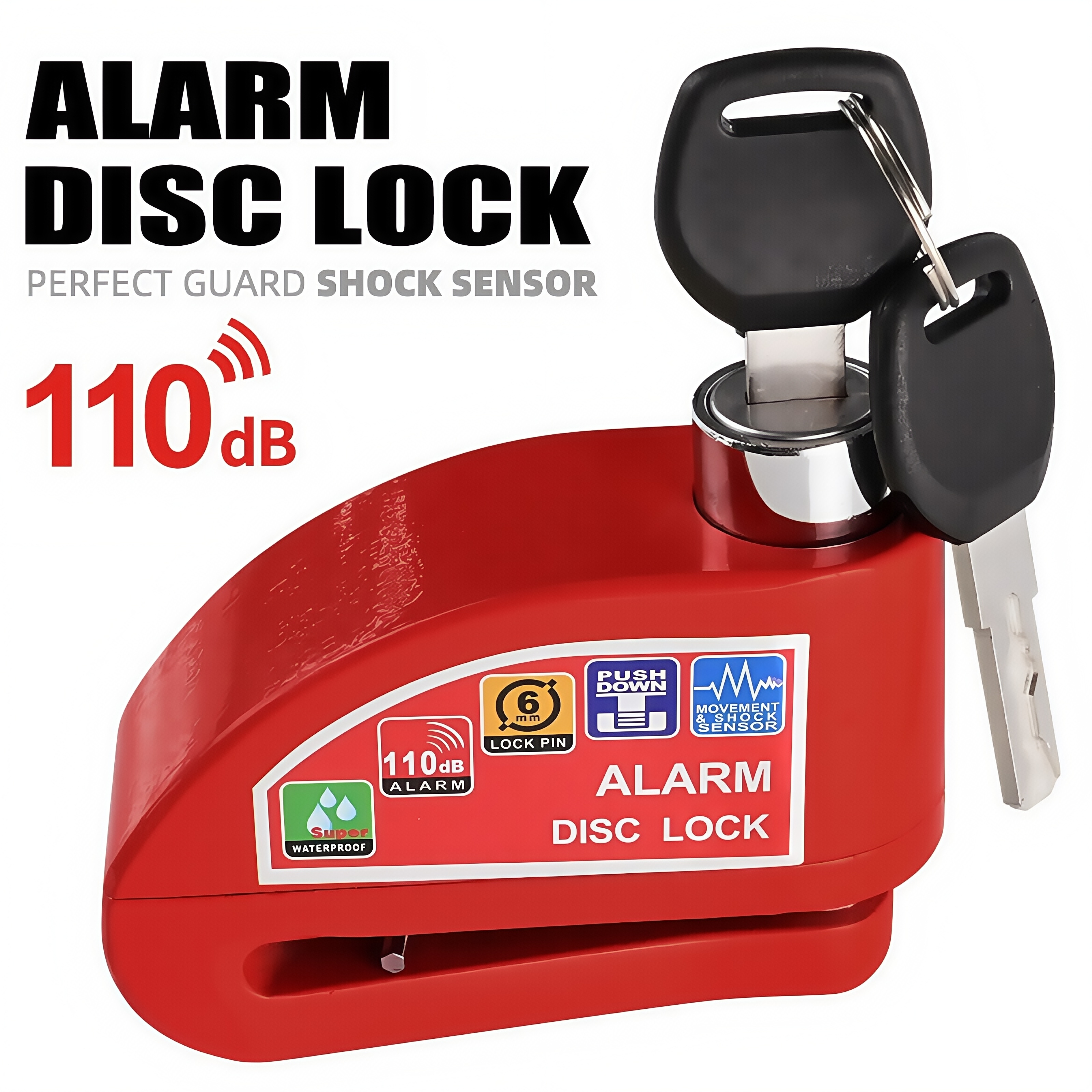 Waterproof Disc Brake Alarm Lo - Disc Lock Brake ulasan dan harga