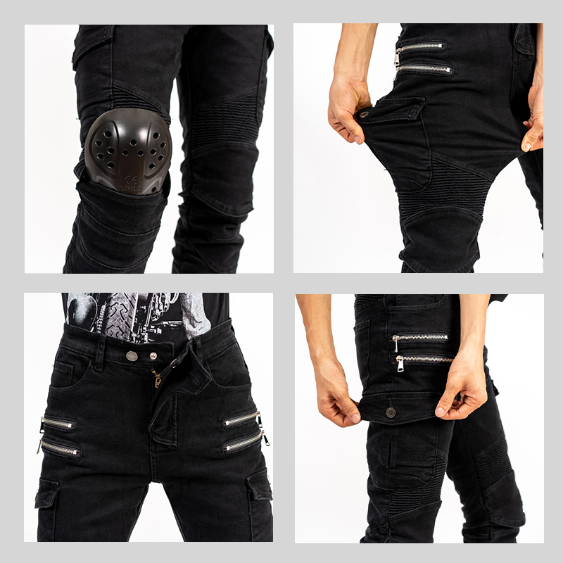 New Double Zipper Metal Style  - Motorcycle Gear Women Pants ulasan dan harga