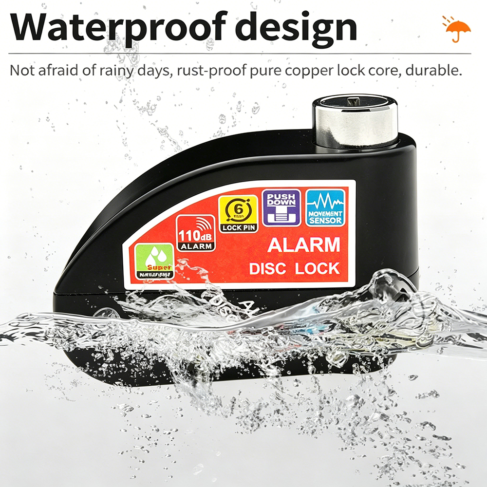 Motorcycle Bicycle Alarm Lock  - Disc Lock Brake ulasan dan harga