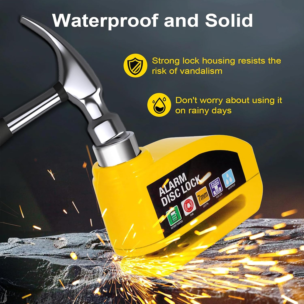 Motorcycle Bicycle Alarm Lock  - Disc Lock Brake ulasan dan harga
