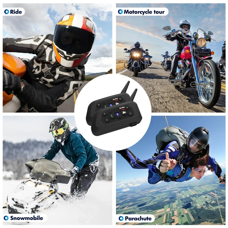 V6 PRO+ Motorcycle Intercom BT - Intercom Headset Helmet ulasan dan harga